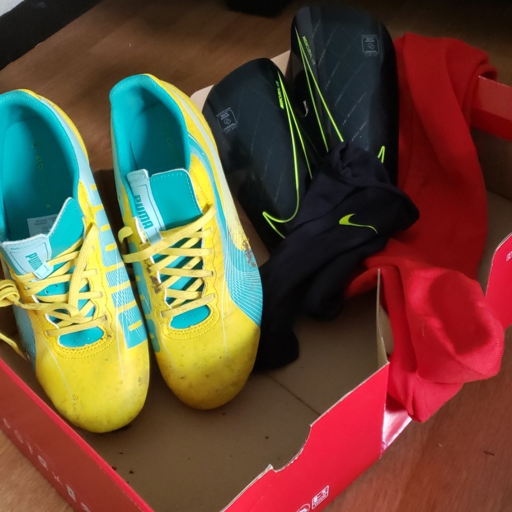 Puma evoSpeed cleats plus freebies